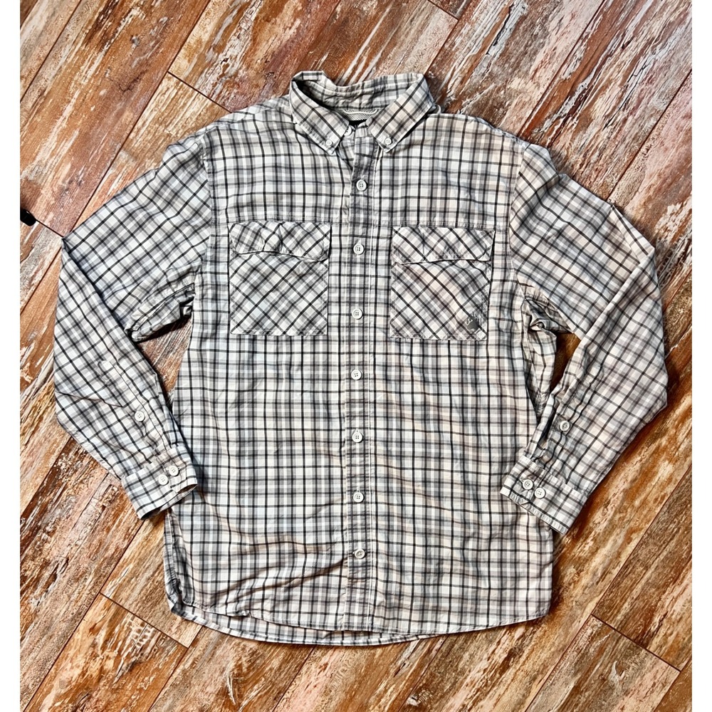 Alaskan Hardgear Duluth L Tall Coolmax Plaid Fishing Shirt Gray Button Front